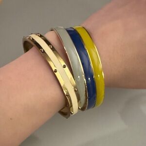 J. Crew Vibrant Gold and Multicolor Bracelet Set